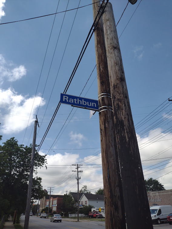 Rathbun Avenue street sign in Cleveland Ohio